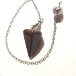 pendule obsidienne acajou
