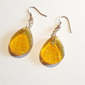 boucles d'oreilles résine