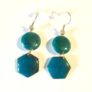 boucles d'oreilles résine