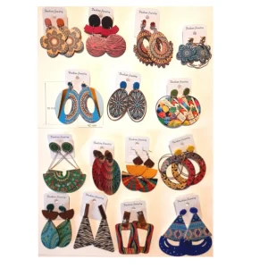 Boucles d'oreilles fashion en bois