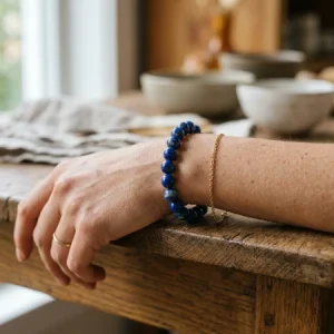 bracelet lapis lazuli naturel
