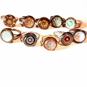 bague cabochon ronde 13 mm