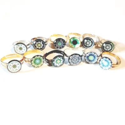 bague cabochon ronde 12 mm