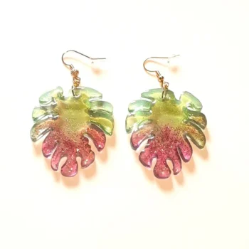 boucles d'oreilles feuille
