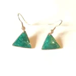 boucles d'oreilles triangle vert